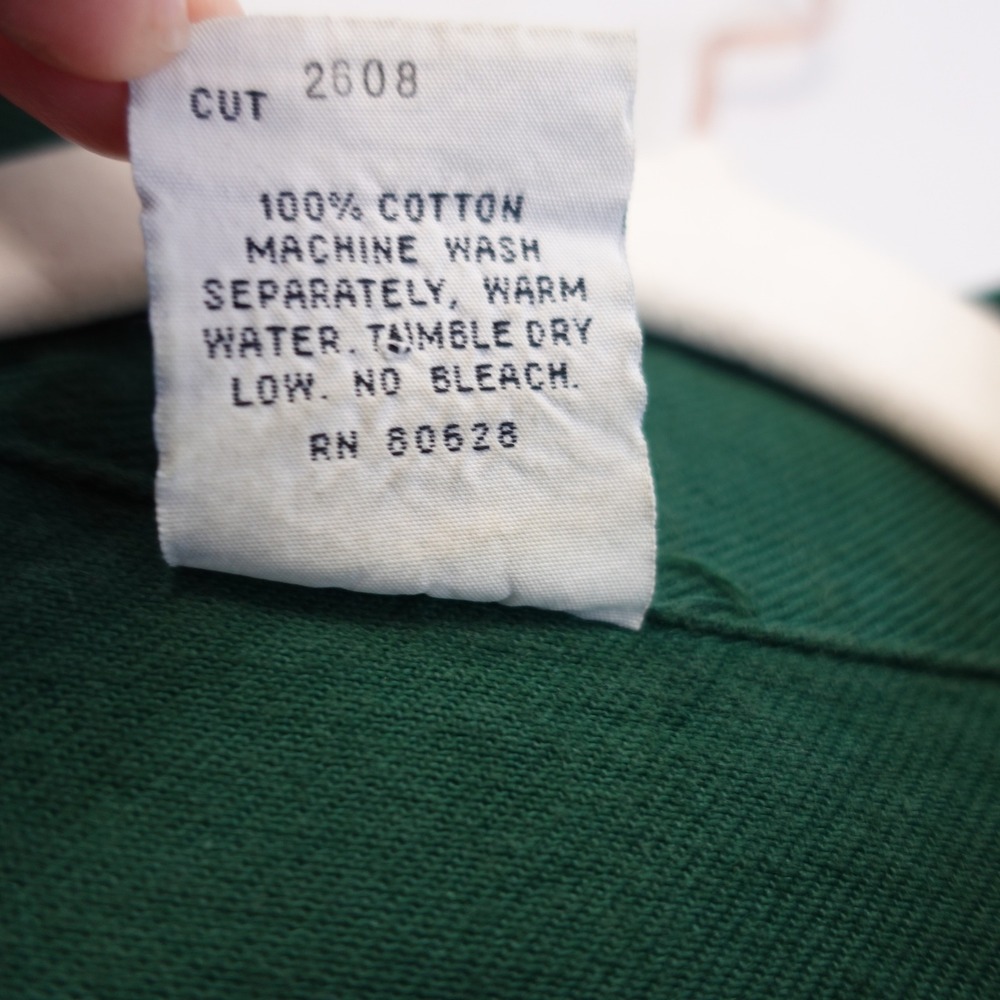 Vintage 90s Cropped Denim Jean Jacket Womens S Forest Green Boxy Faded Grunge - Picture 9 of 11